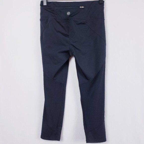 Athleta Black Leggings‎ Mesh Crop Running Tights Gym Fitness Yoga Workout XS - Picture 4 of 12